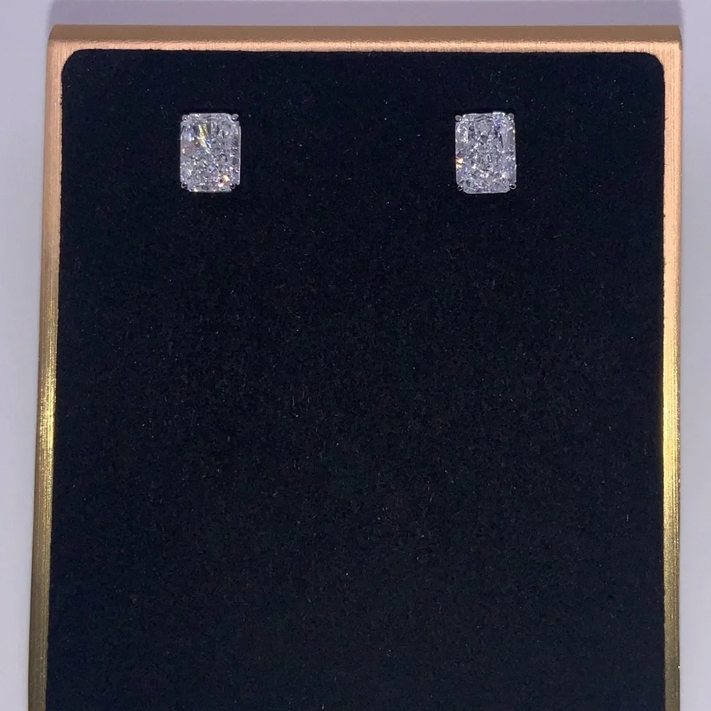 1.5ct Radiant Studs - Picture 7 of 14